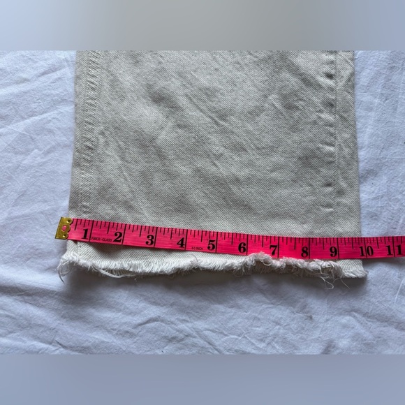 Zara Tan Sand High Waist Wide Leg Denim Jeans 10 - Picture 10 of 11